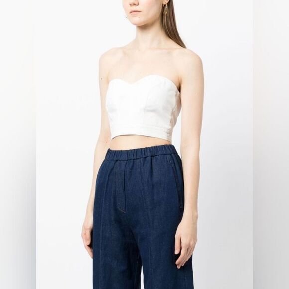 NWT Forte Forte Strapless Cropped Bustier - Picture 3 of 11